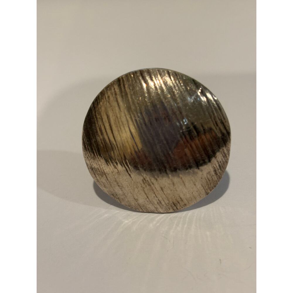 Sterling Silver Statement Ring Huge, Adjustable S… - image 1